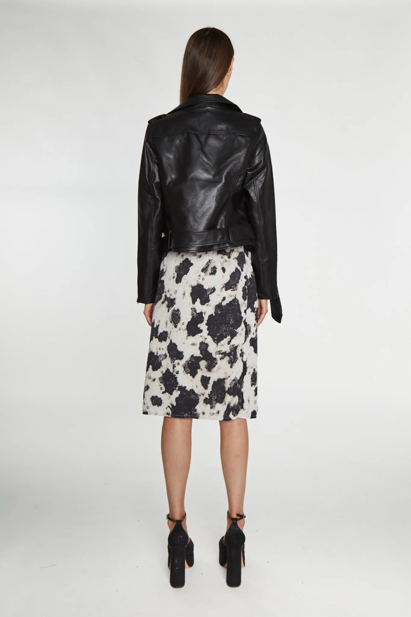 Black PU Biker Jacket sold by Glamorous product image thumbnail 2