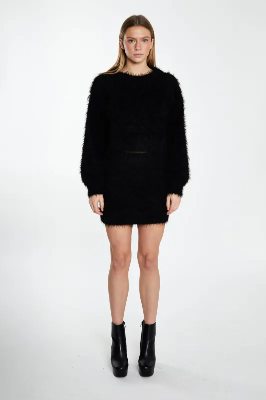 Glamorous Black Knitted Mini Skirt made by Glamorous