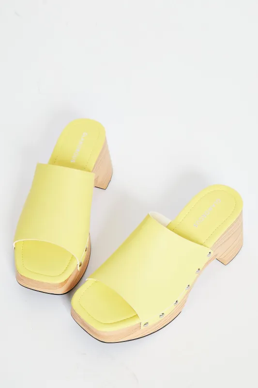 Glamorous Lime Open Toe Mule Clog Sandals sold by Glamorous