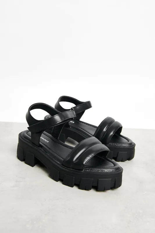 Glamorous Black Outdoor Chunky Sandals made by Glamorous
