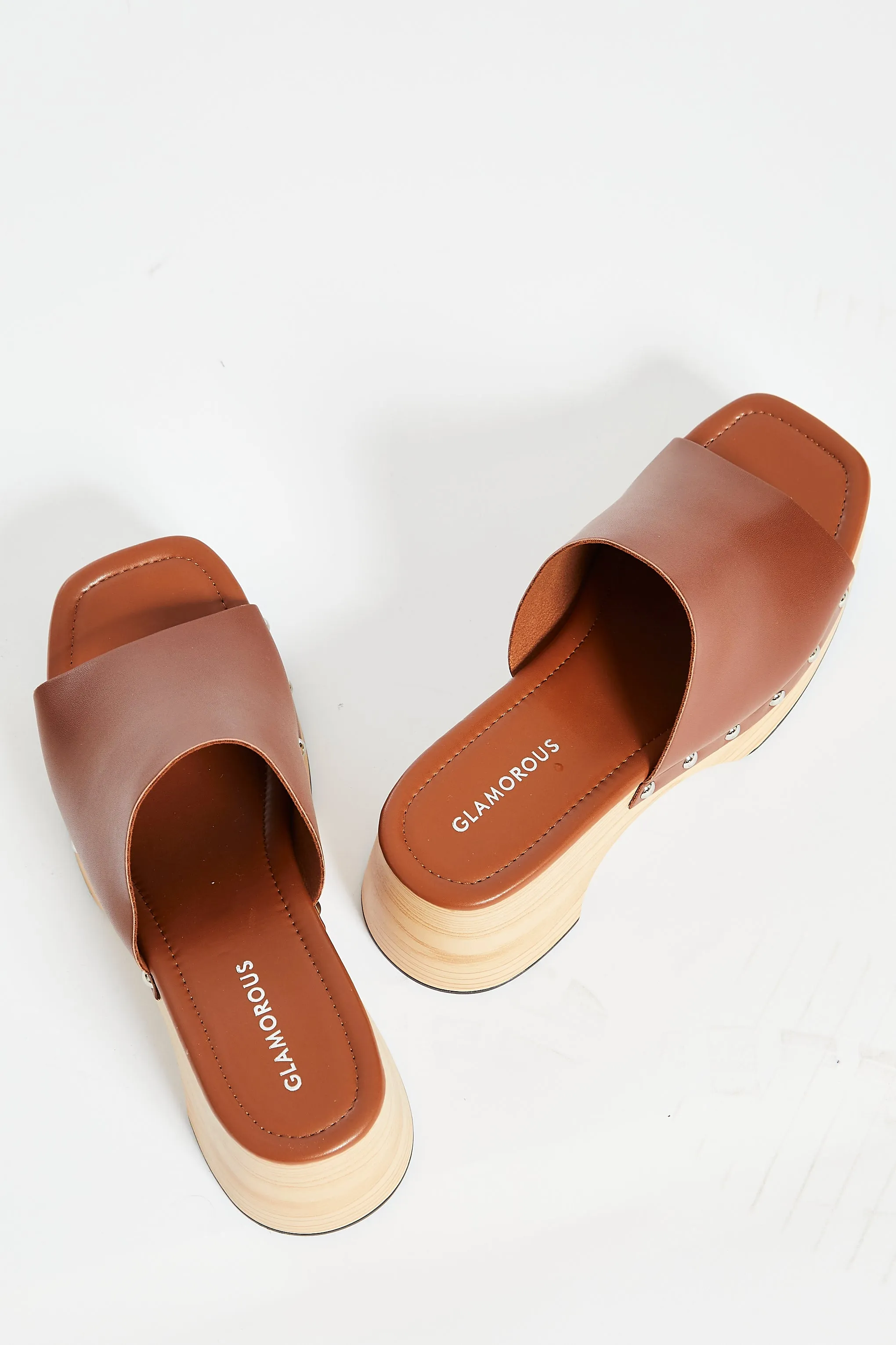 Glamorous Tan Open Toe Mule Clog Sandals sold by Glamorous product image thumbnail 2