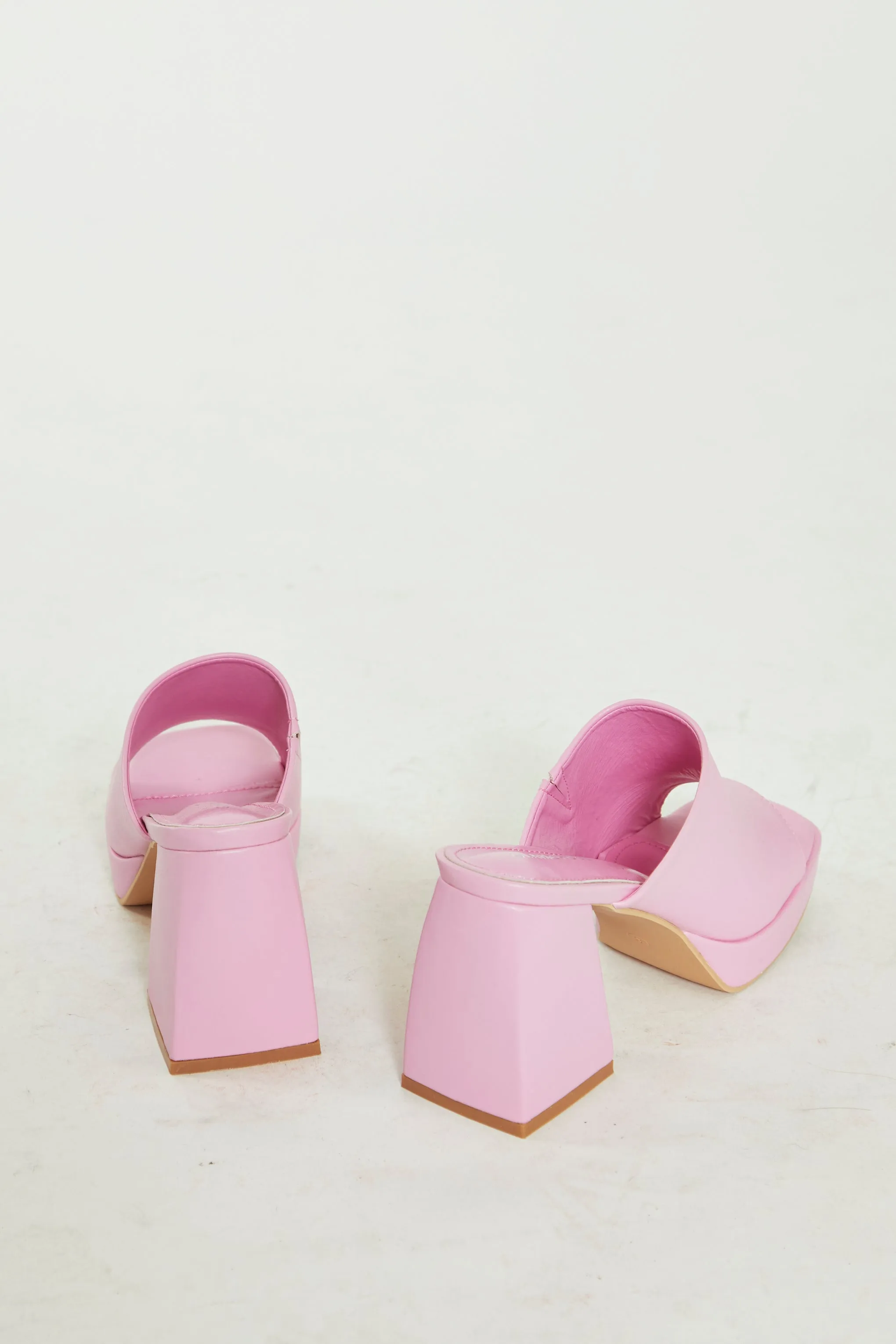 Glamorous Pink PU Block Heel Mules sold by Glamorous product image thumbnail 4