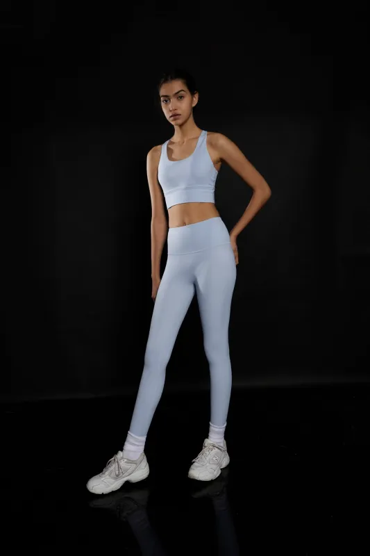 Light Blue High Waisted Gym Leggings sold by Glamorous