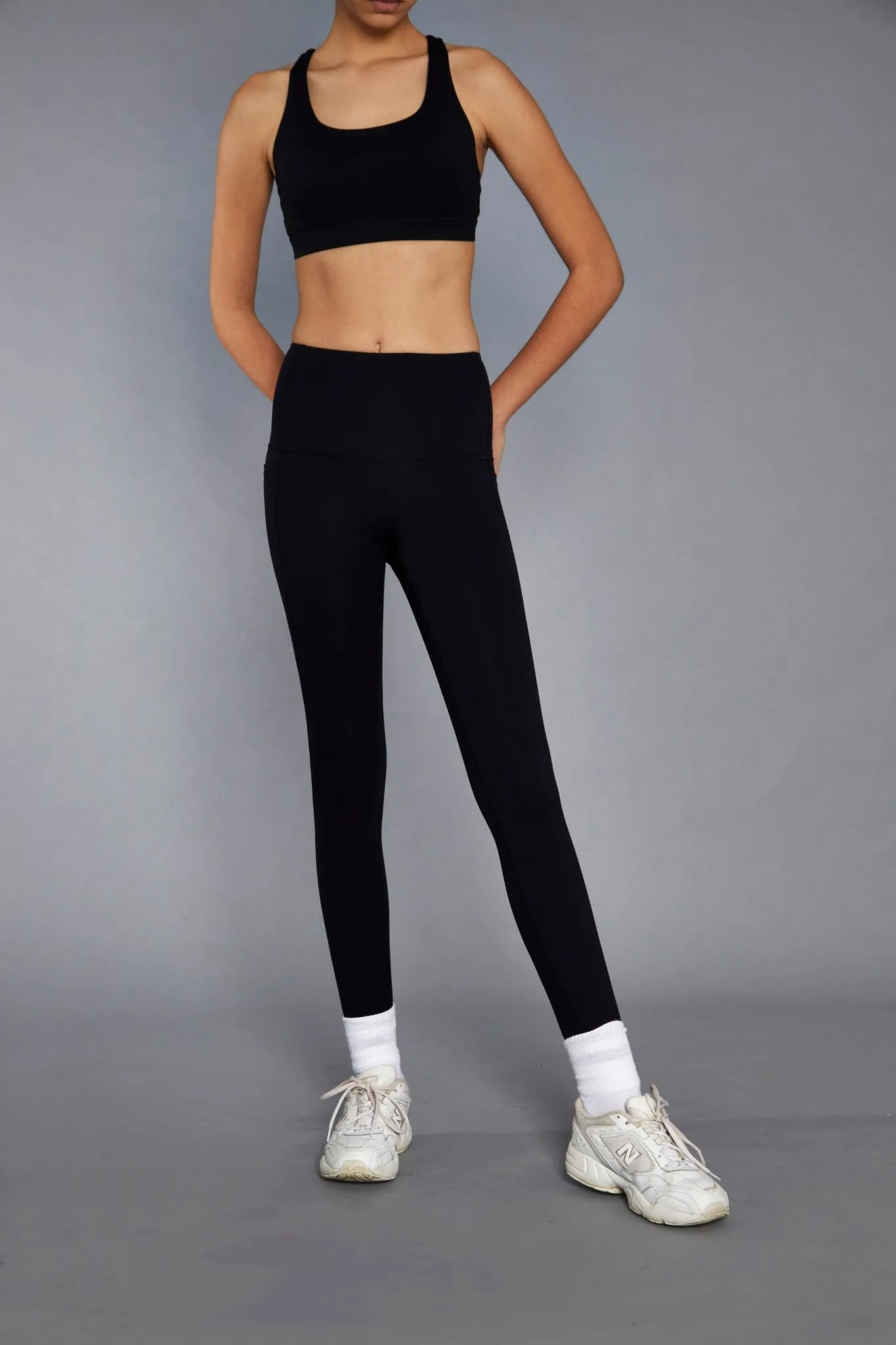 Black High Waisted Gym Leggings sold by Glamorous product image thumbnail 3