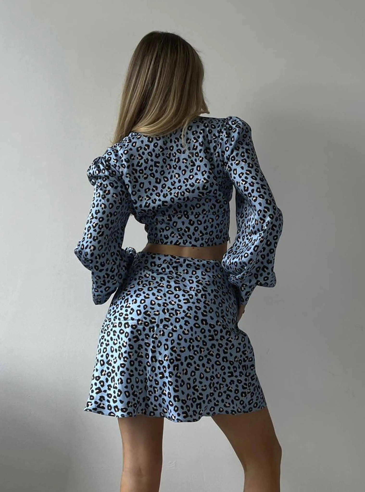 Glamorous Blue Leopard Print Mini Skirt sold by Glamorous product image thumbnail 2