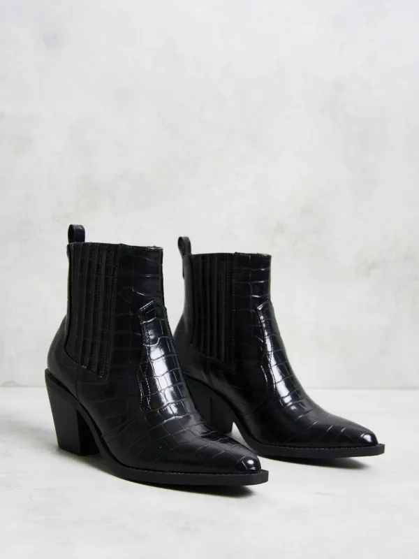 Glamorous Black Western Block Heel Boots sold by Glamorous