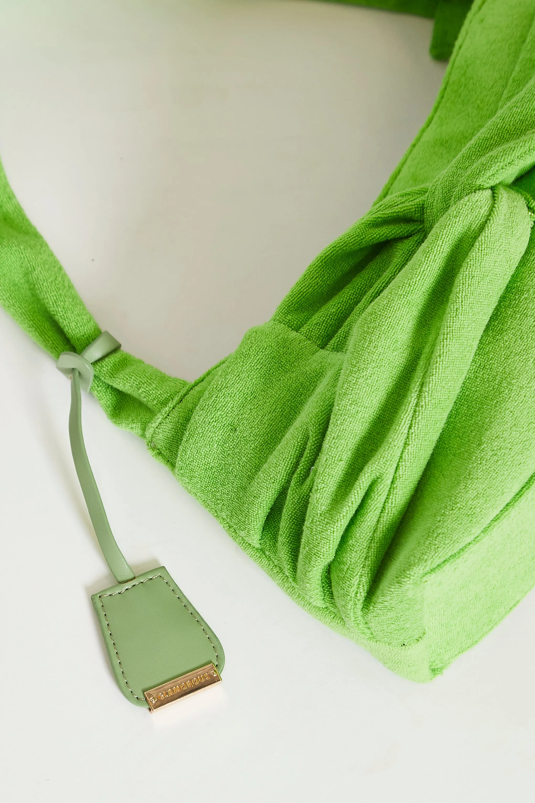 Glamorous Bright Green Towel Knot Detail Shoulder Bag sold by Glamorous product image thumbnail 2