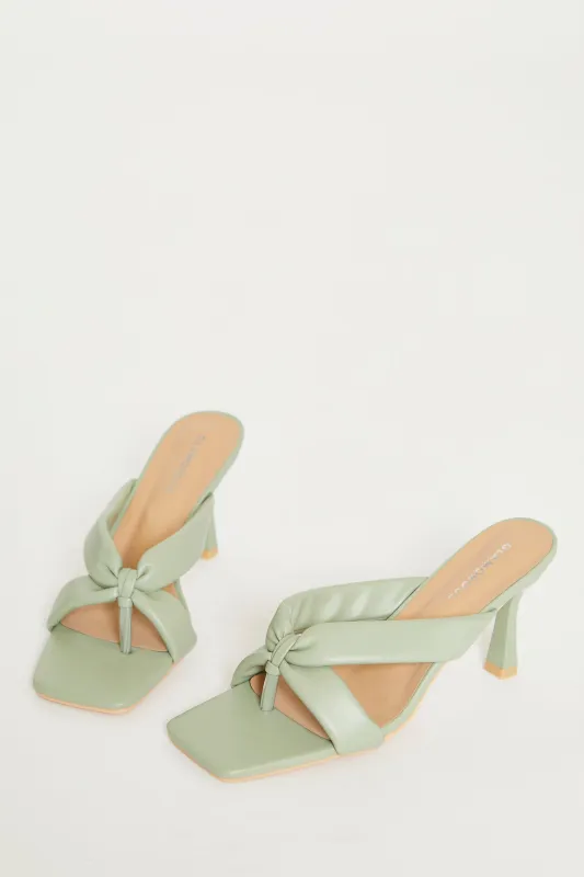 Glamorous Green Toe Pole Heels made by Glamorous