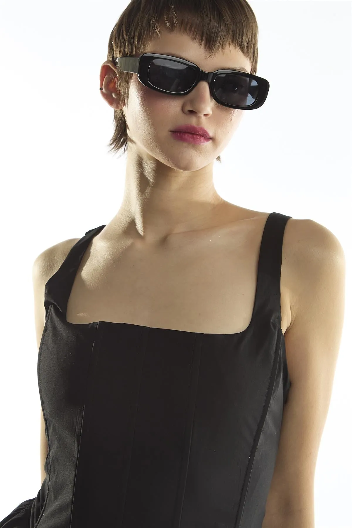 Bubble Hem Mini Dress - Lottie Black sold by Glamorous product image thumbnail 4