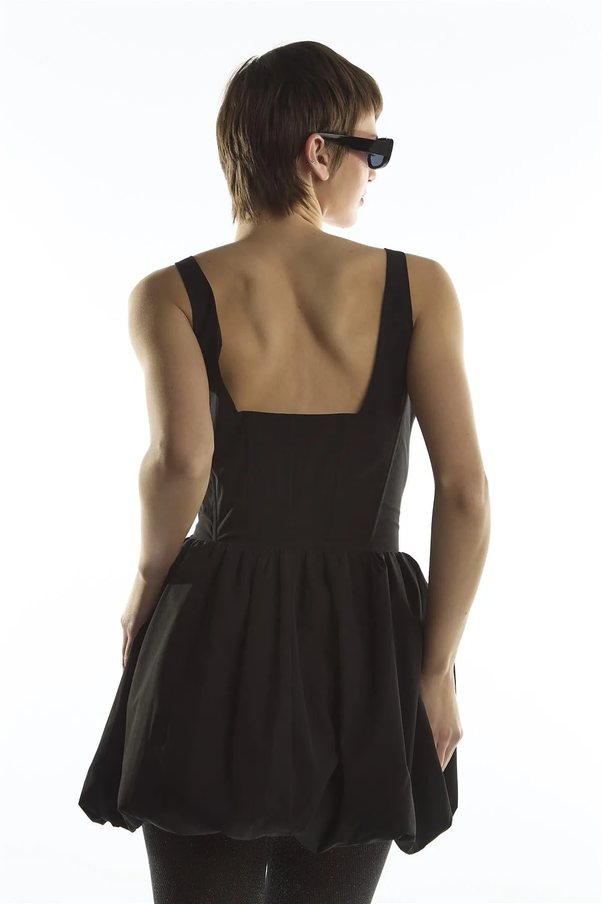 Bubble Hem Mini Dress - Lottie Black sold by Glamorous product image thumbnail 2