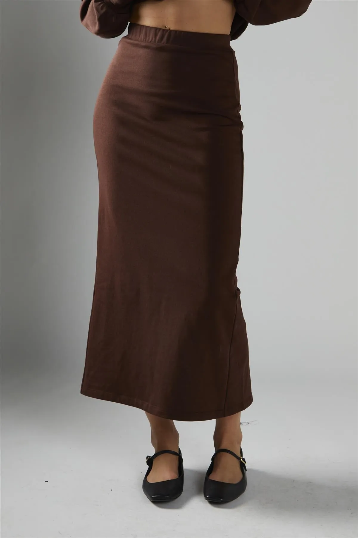 Deep-Brown High-Waisted Maxi-Skirt sold by Glamorous product image thumbnail 3