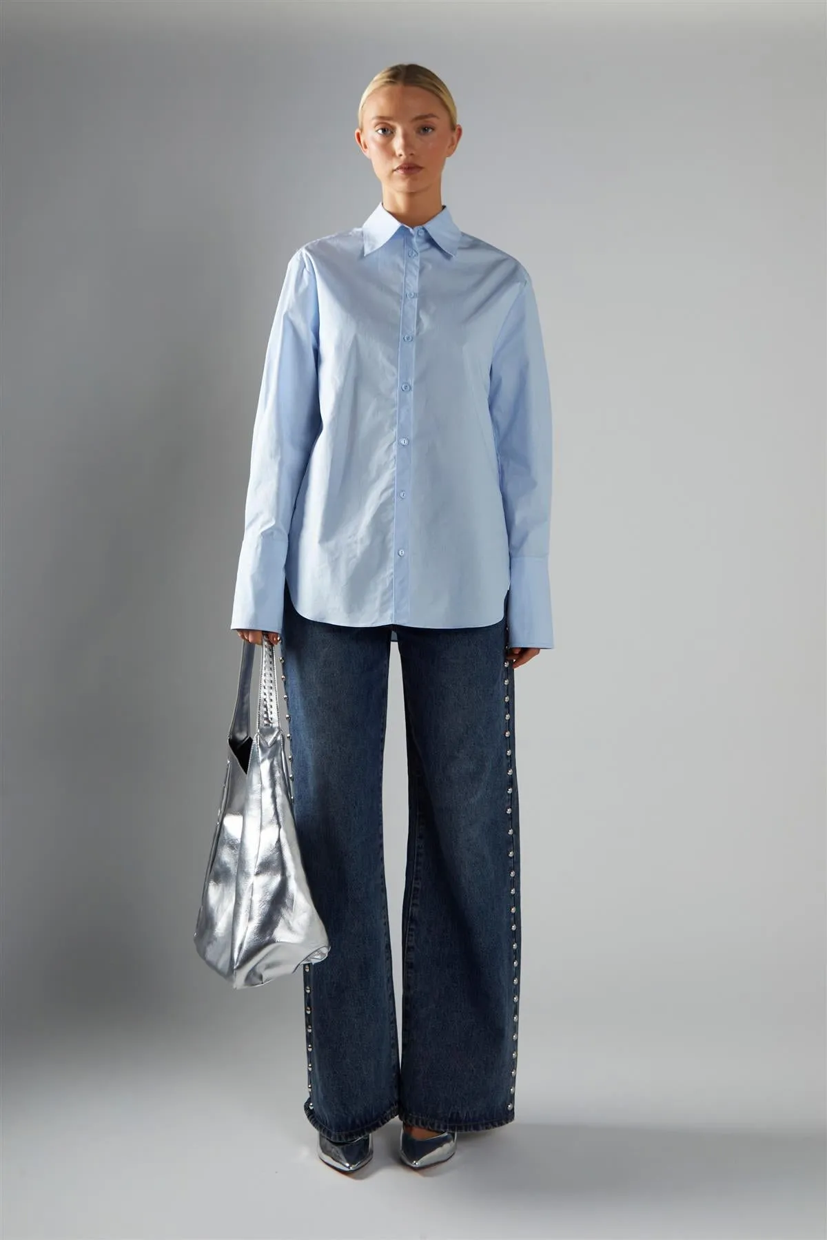 Oversized Shirt - Light Blue sold by Glamorous