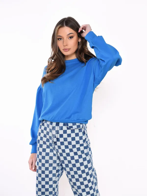 Glamorous Marine Blue Sweatshirt made by Glamorous
