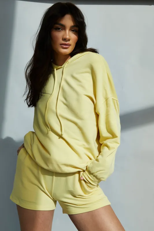 Glamorous Lemon Yellow High Waisted Loungewear Shorts sold by Glamorous