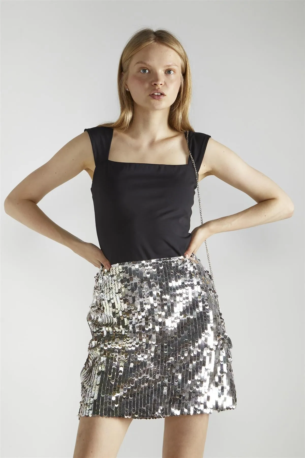 Black Square-Neck Top sold by Glamorous product image thumbnail 3