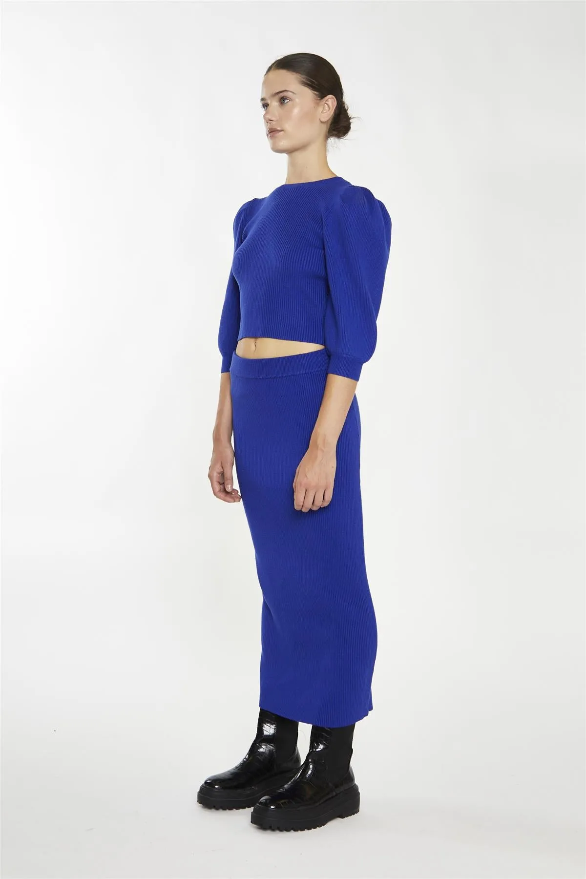 Royal-Blue Puff Sleeve Jumper sold by Glamorous product image thumbnail 3