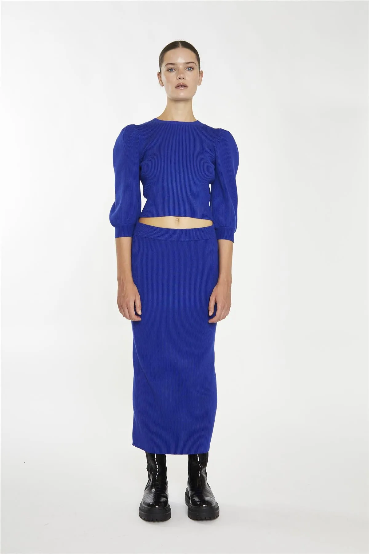 Royal-Blue Puff Sleeve Jumper sold by Glamorous product image thumbnail 4