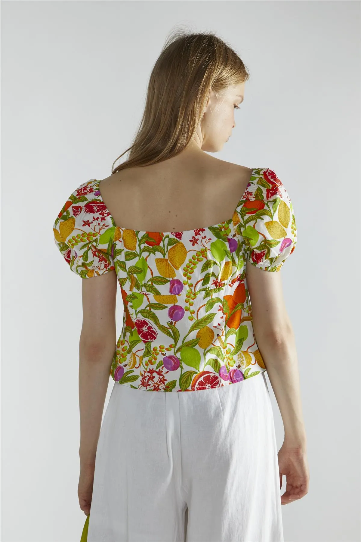 Multi-Fruit Front-Tie Short Sleeve-Top sold by Glamorous product image thumbnail 2