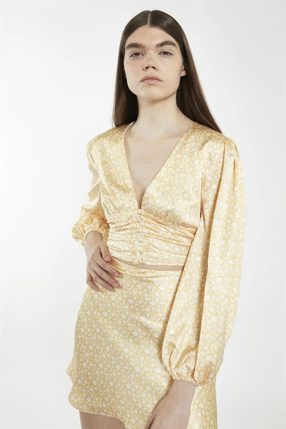 Amber Ditsy Folk Sweetheart Neckline Sleeveless-Top sold by Glamorous product image thumbnail 3
