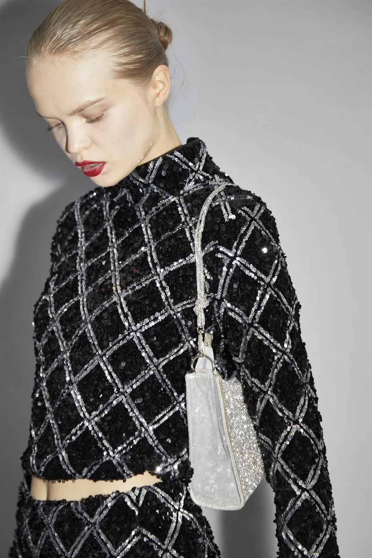 Black Diamond-Sequin High Neck Top sold by Glamorous product image thumbnail 3