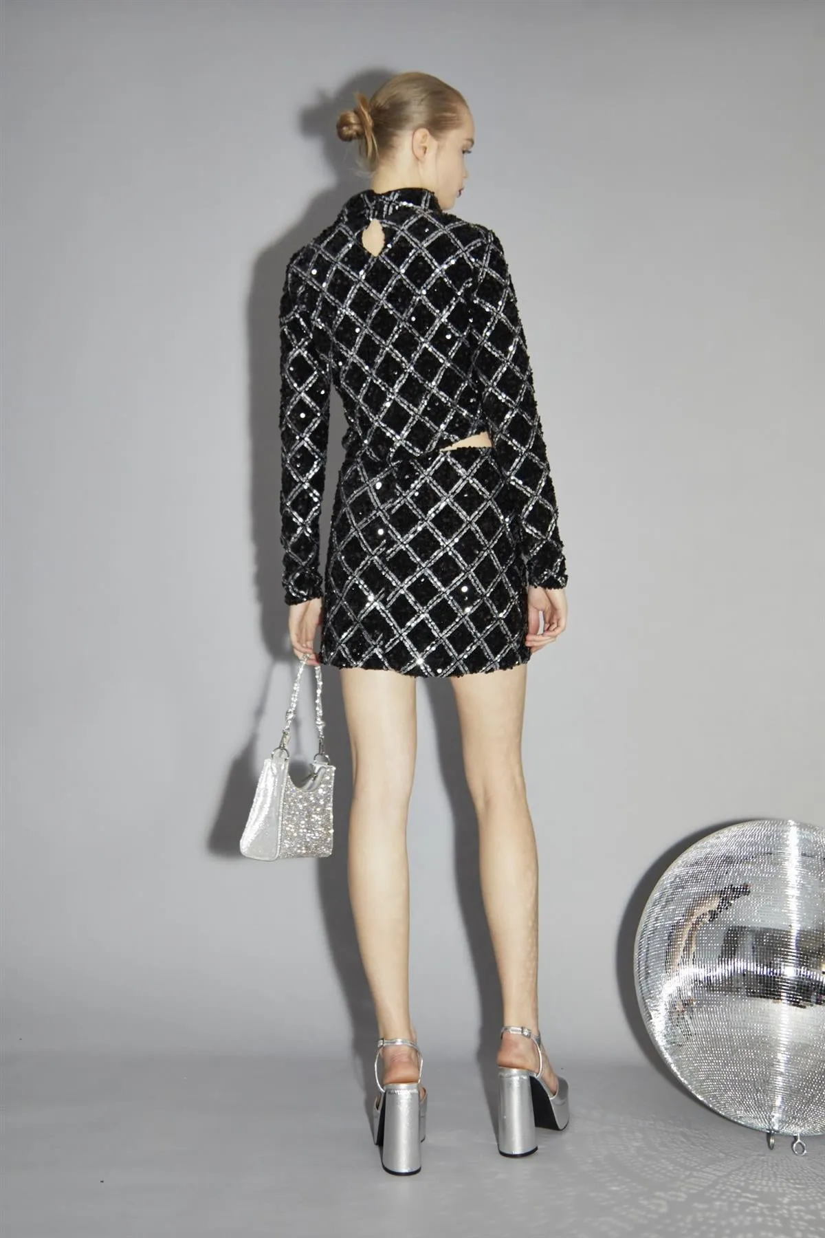 Black Diamond-Sequin High Neck Top sold by Glamorous product image thumbnail 2