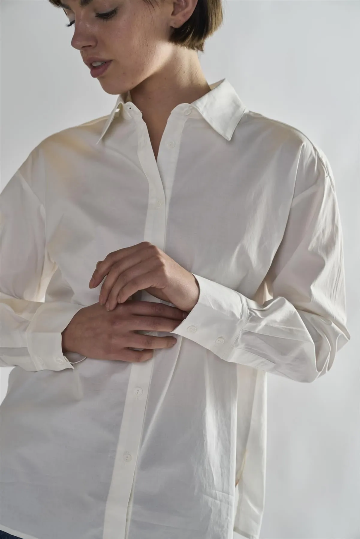 Off-White Button-Up Tops sold by Glamorous product image thumbnail 4