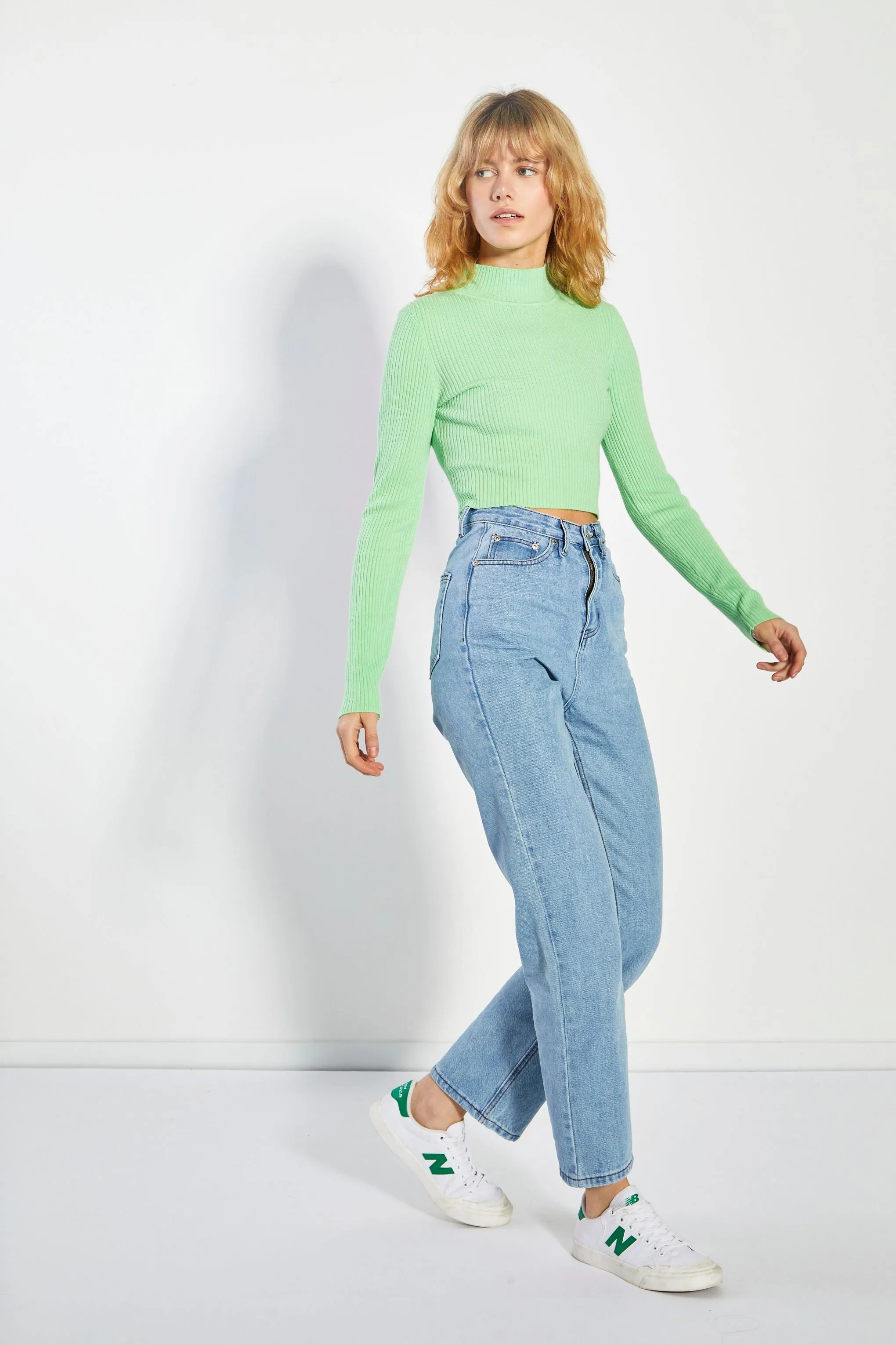 Glamorous Bright Sage High Neck Jumper sold by Glamorous product image thumbnail 3