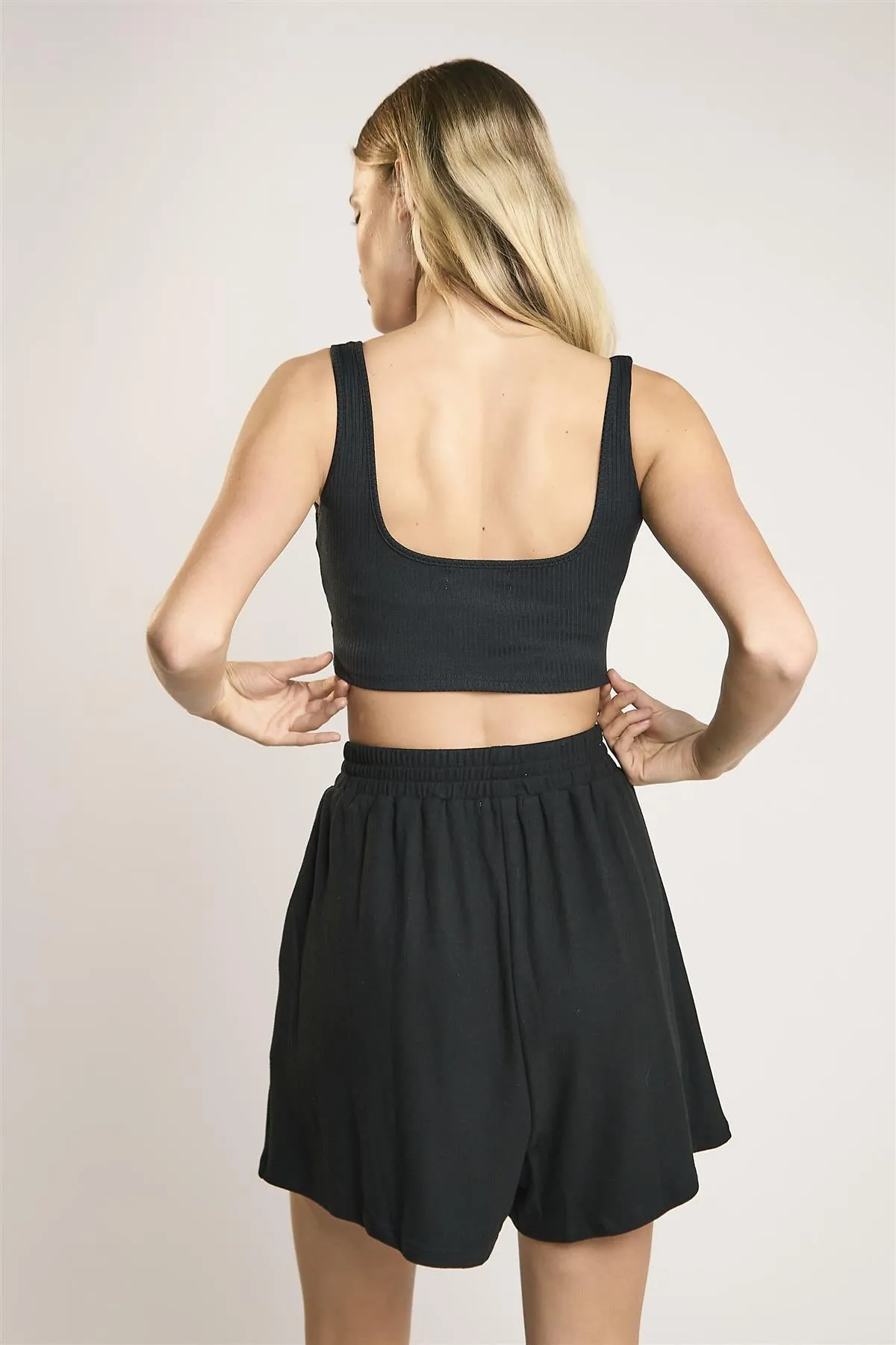 Black High Waist Mini-Shorts sold by Glamorous product image thumbnail 2