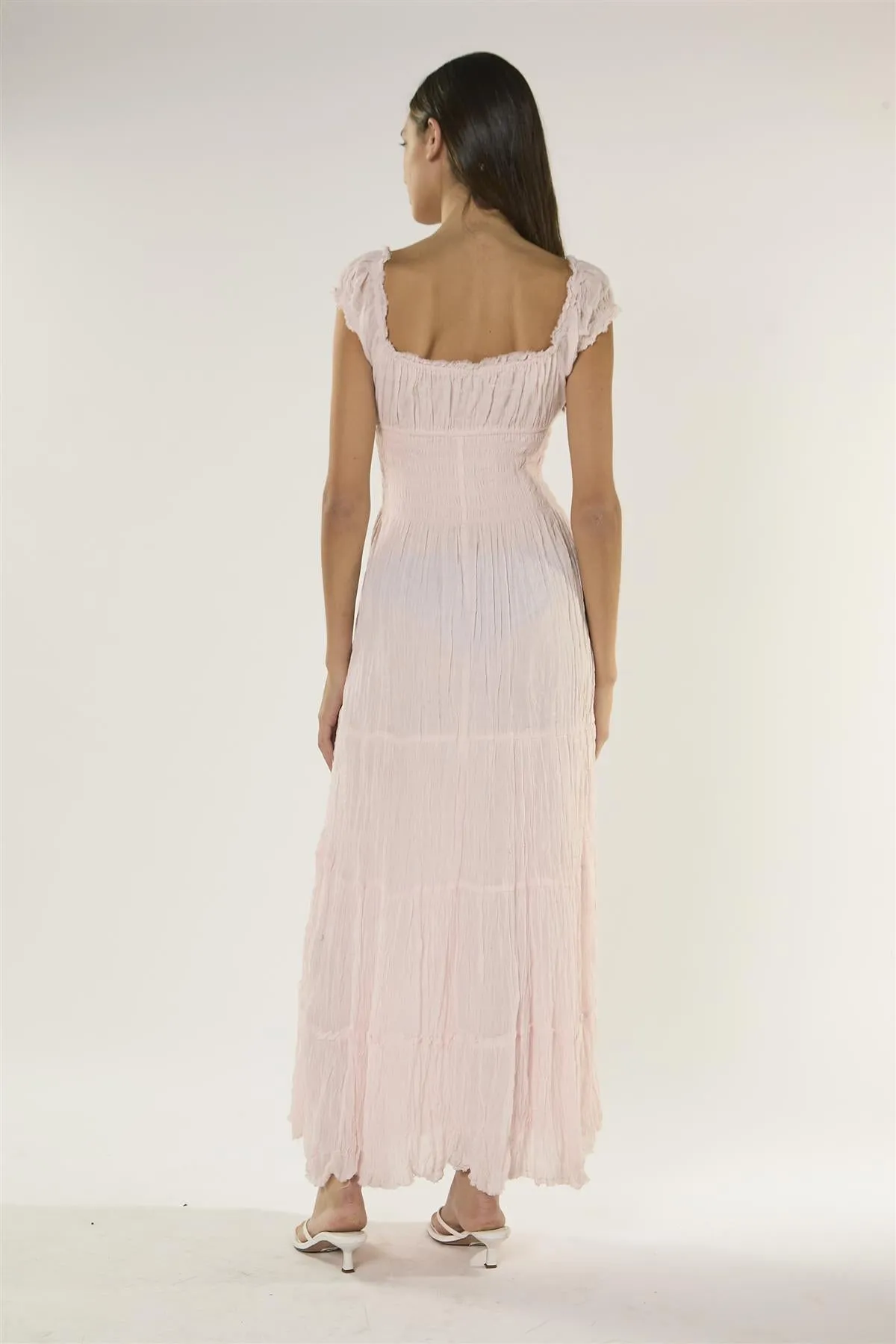 Light Pink Tiered Maxi Dress sold by Glamorous product image thumbnail 4