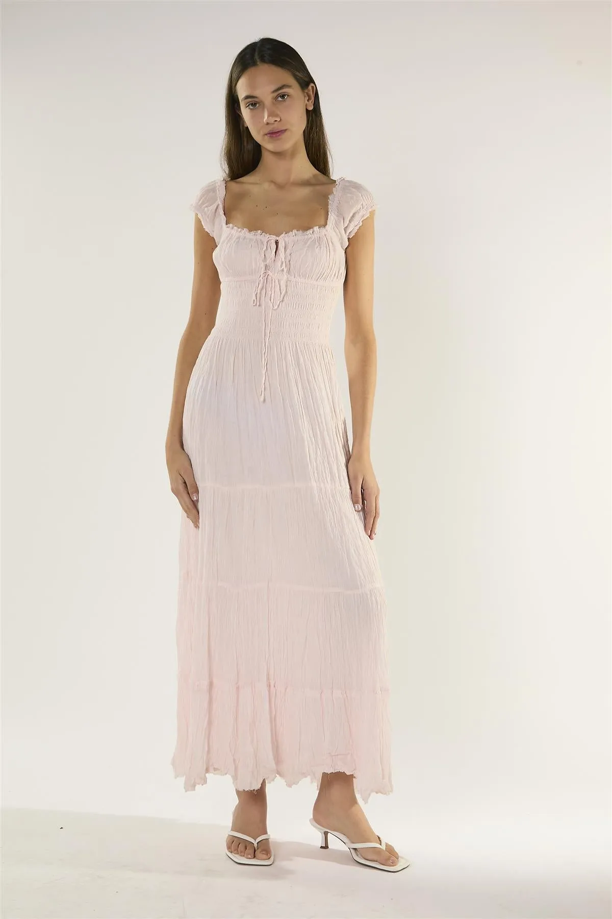 Light Pink Tiered Maxi Dress sold by Glamorous product image thumbnail 2