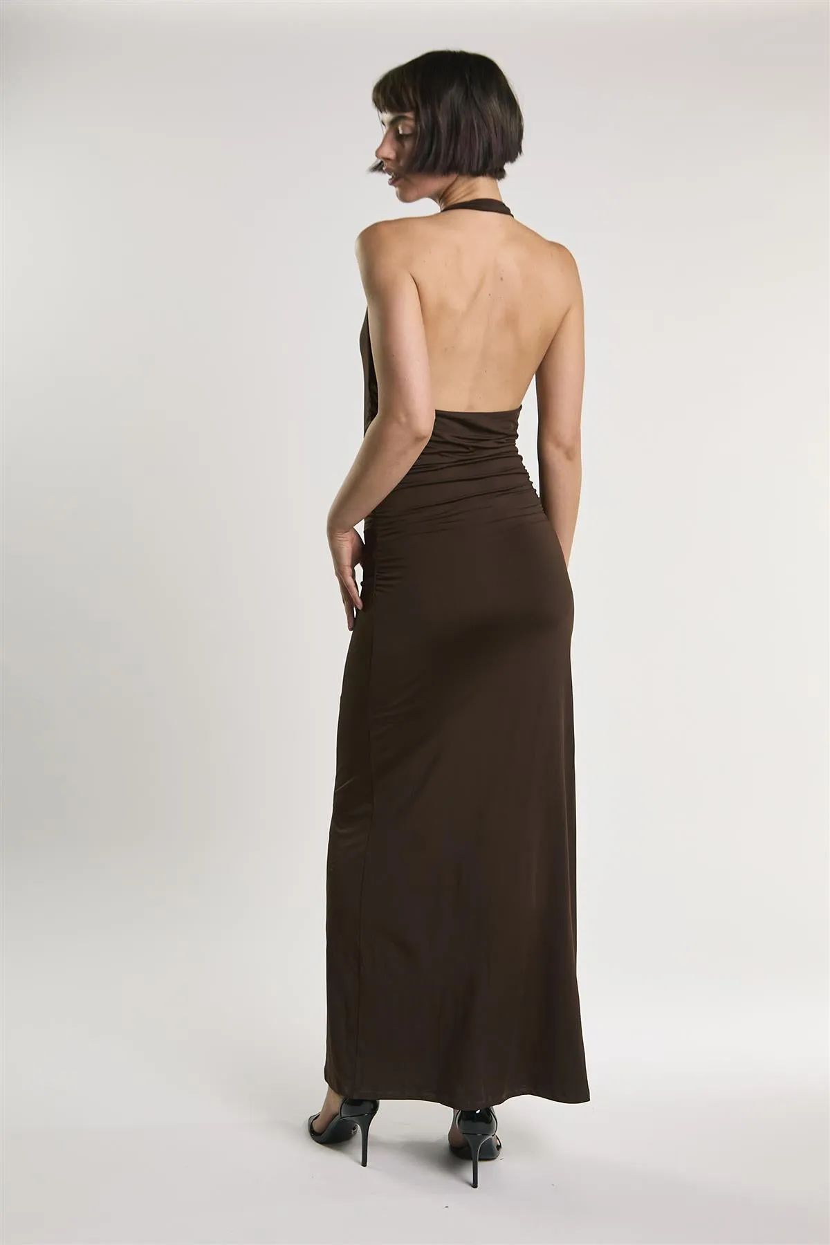 Chocolate Cowl Neck Maxi Dress sold by Glamorous product image thumbnail 2