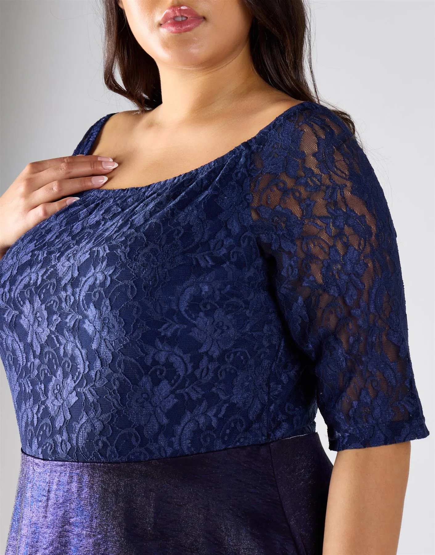 Glamorous Curve Navy Empire Dress sold by Glamorous product image thumbnail 3
