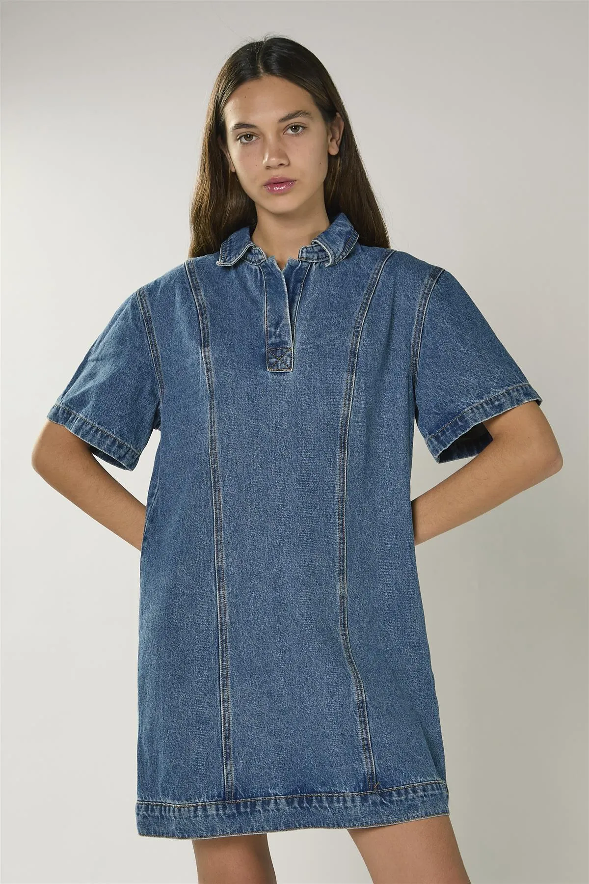 True Blue Denim Mini Dress sold by Glamorous product image thumbnail 3