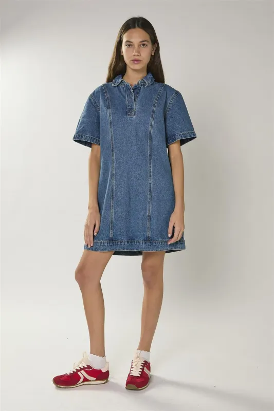 True Blue Denim Mini Dress sold by Glamorous