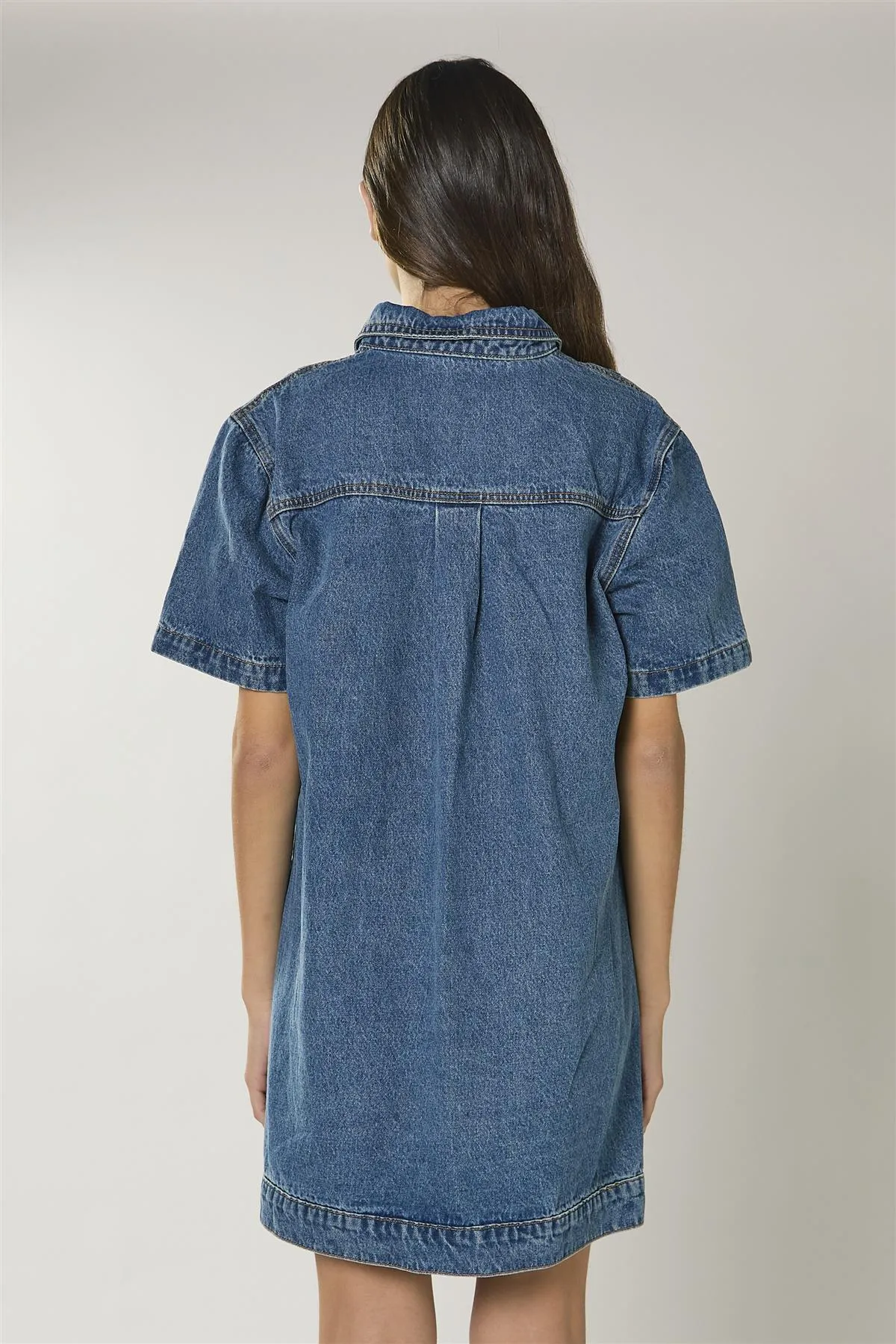 True Blue Denim Mini Dress sold by Glamorous product image thumbnail 4