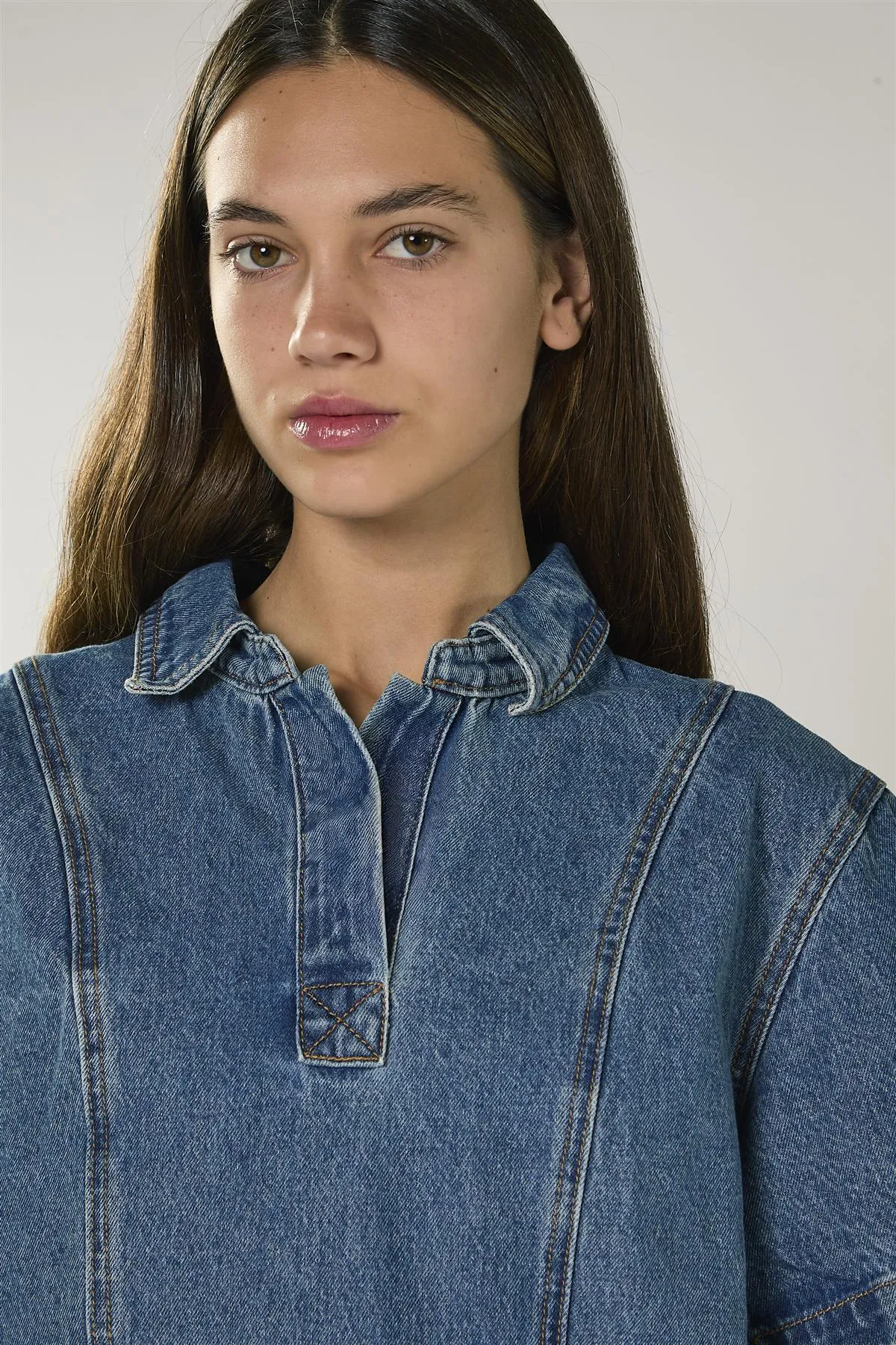 True Blue Denim Mini Dress sold by Glamorous product image thumbnail 2