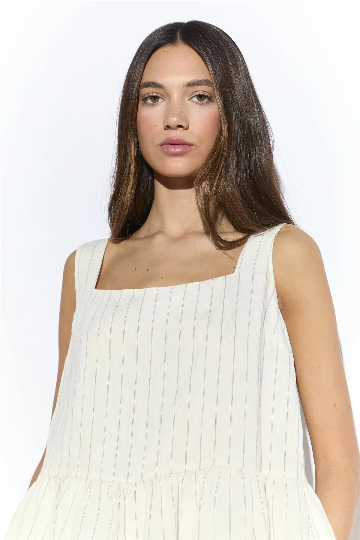 Pinstripe Peplum Top sold by Glamorous product image thumbnail 3