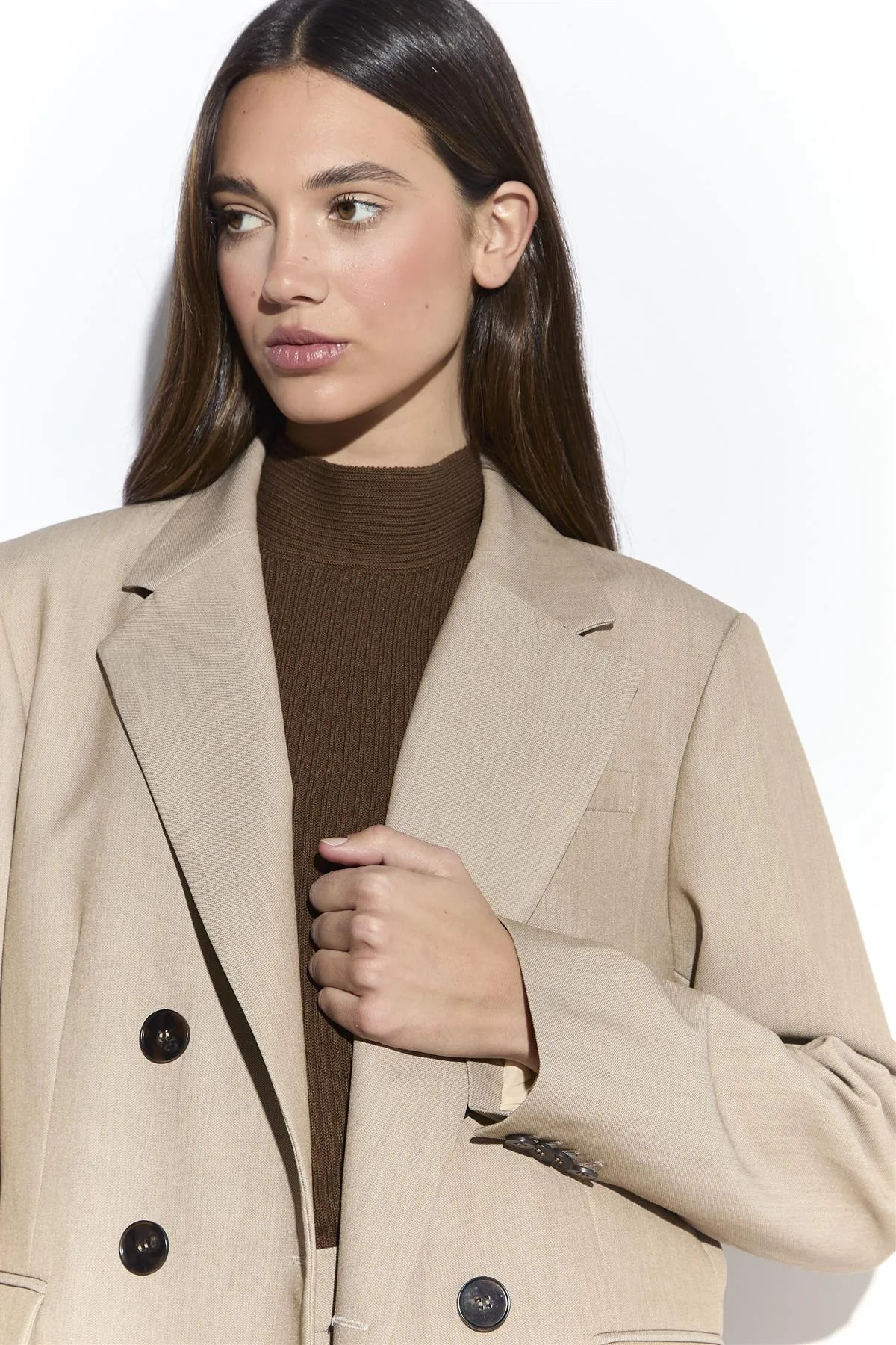 Sand Double Breasted Blazer sold by Glamorous product image thumbnail 2
