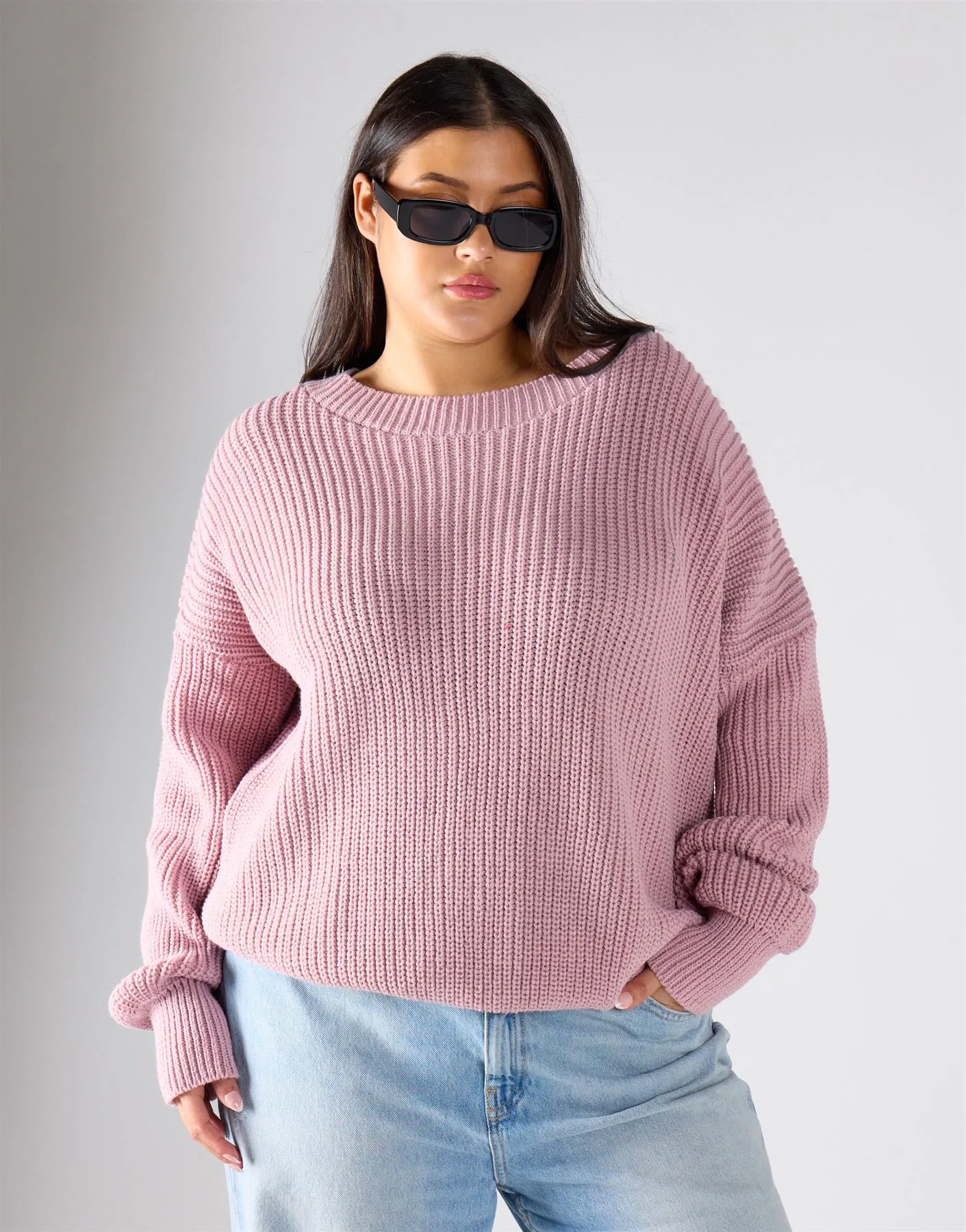 Glamorous Curve Light Dusty Pink Jumper sold by Glamorous product image thumbnail 2