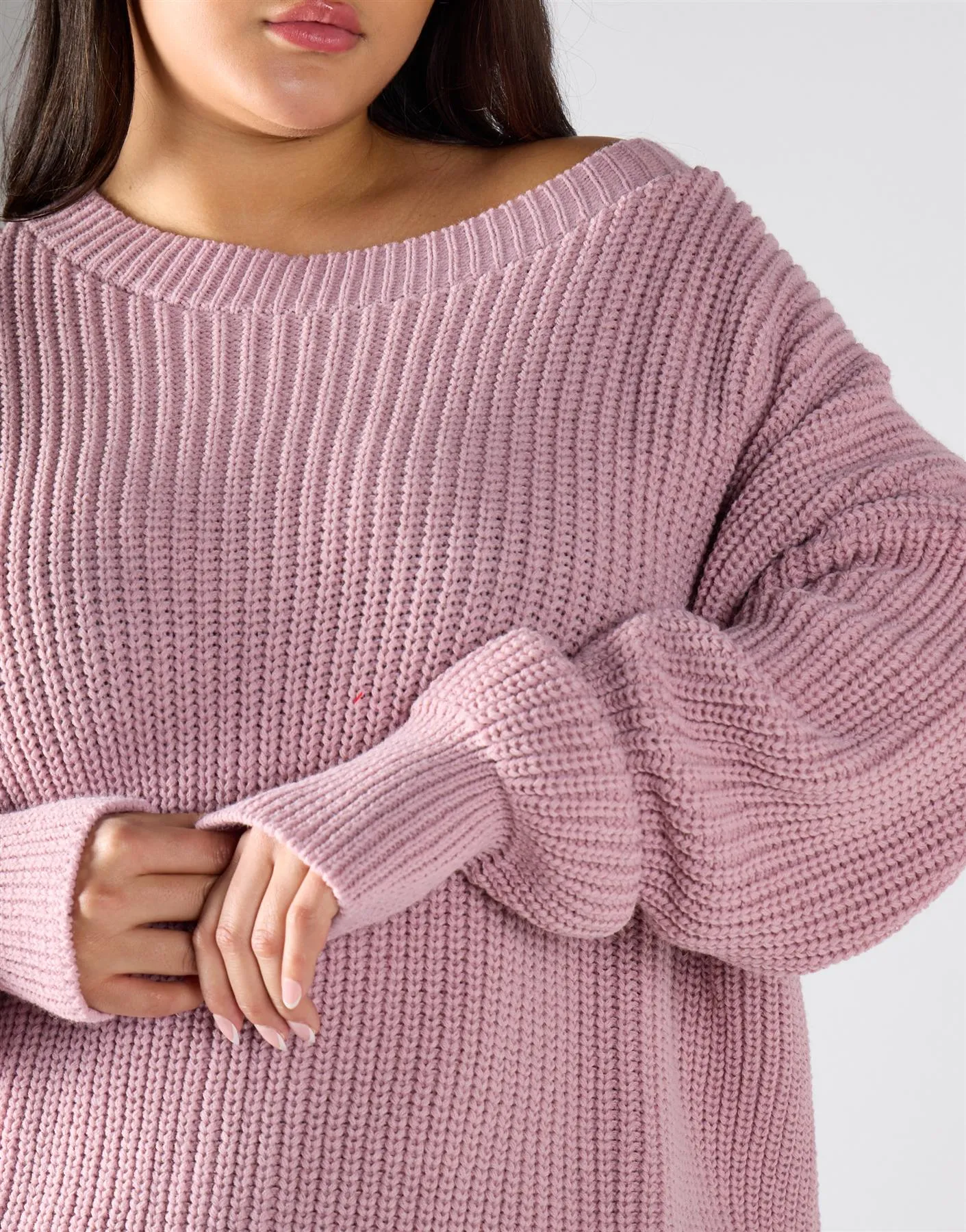 Glamorous Curve Light Dusty Pink Jumper sold by Glamorous product image thumbnail 3