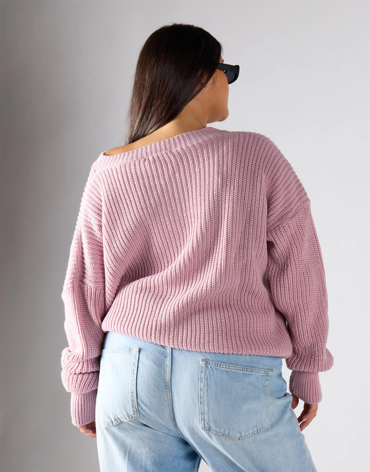Glamorous Curve Light Dusty Pink Jumper sold by Glamorous product image thumbnail 4
