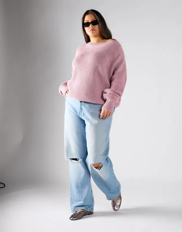 Glamorous Curve Light Dusty Pink Jumper made by Glamorous