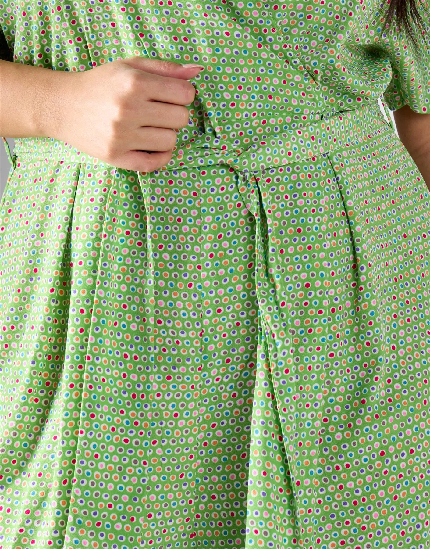 Glamorous Curve Green Multi Dot Jumpsuit sold by Glamorous product image thumbnail 3