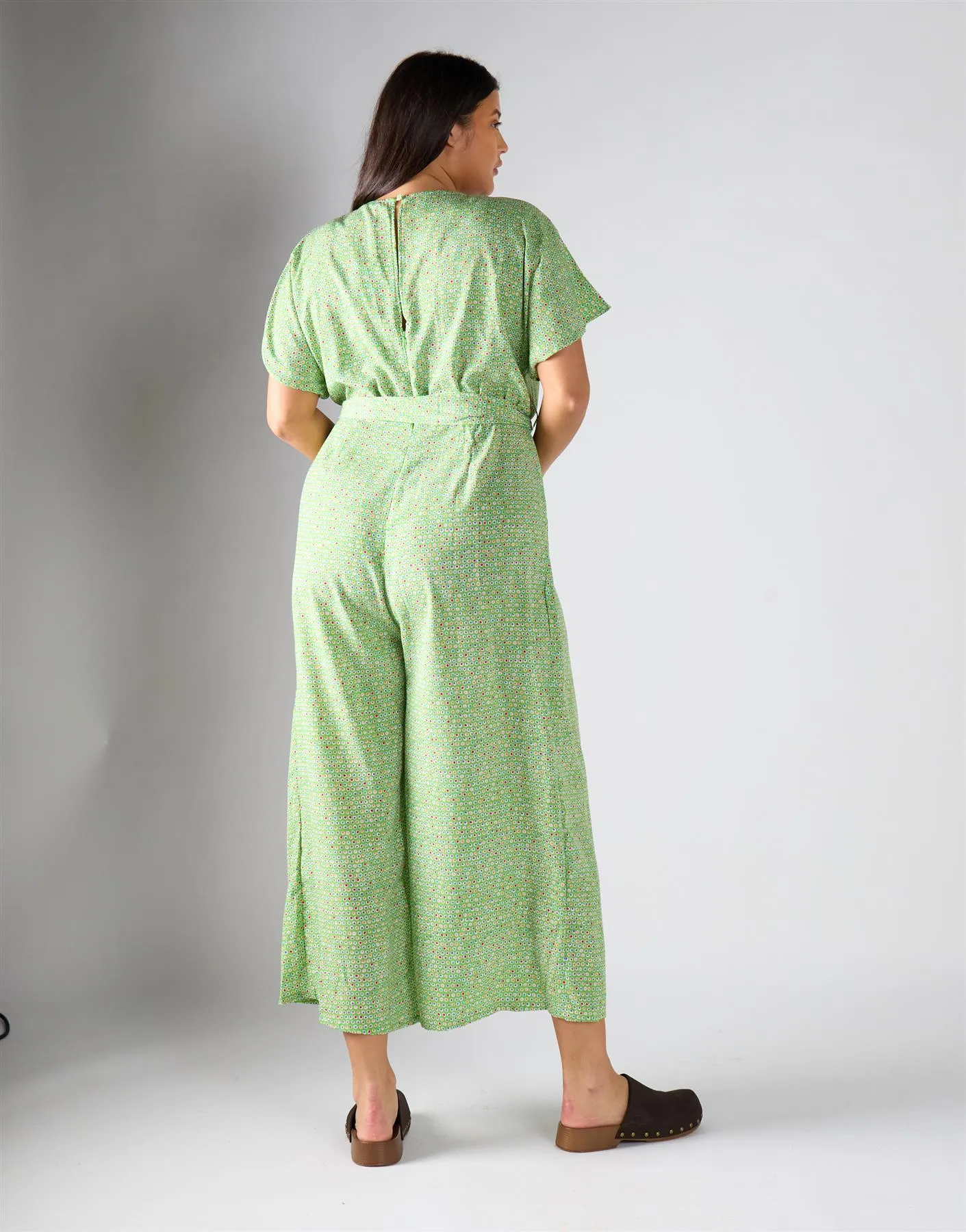 Glamorous Curve Green Multi Dot Jumpsuit sold by Glamorous product image thumbnail 4