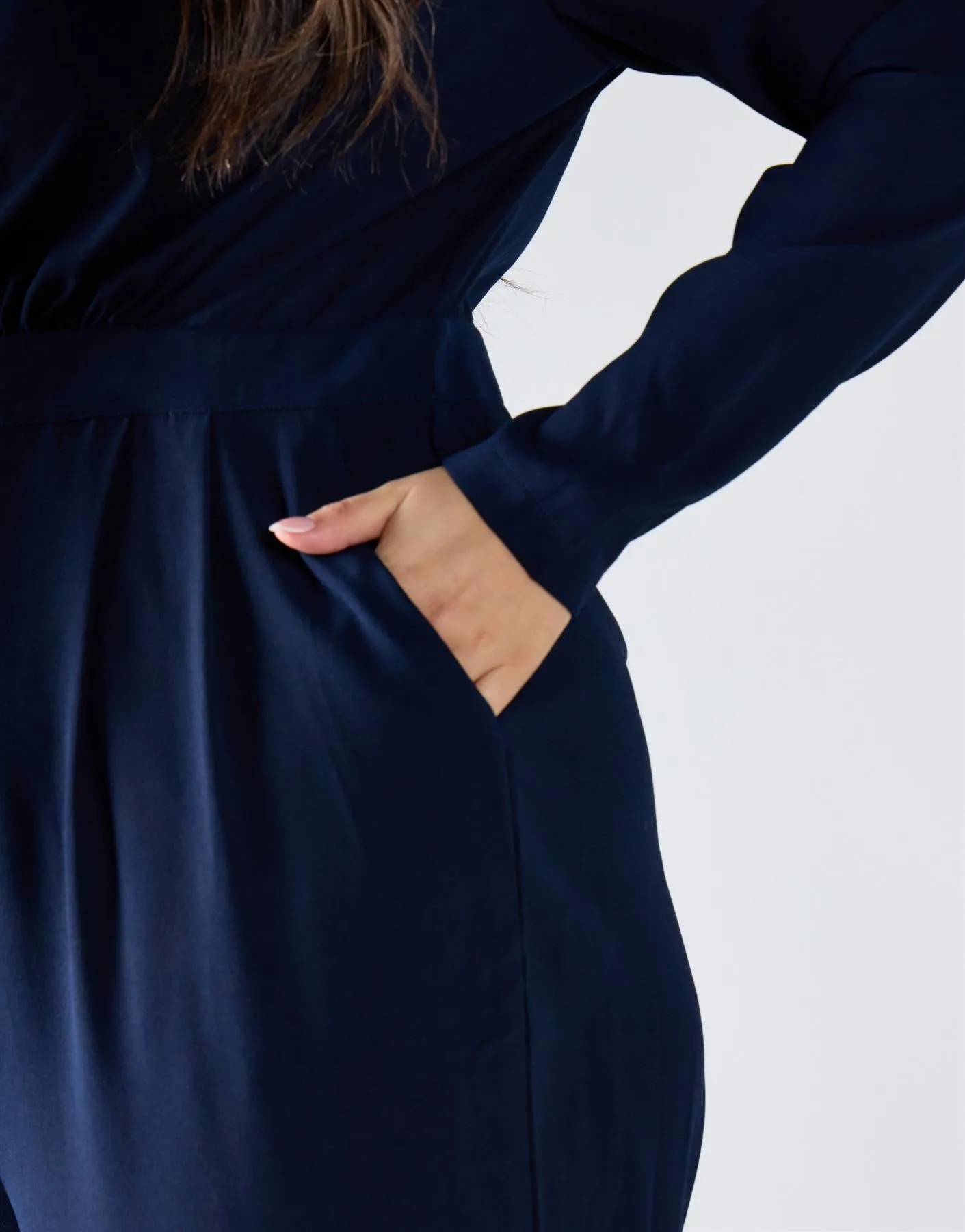 Glamorous Curve Navy Jumpsuit sold by Glamorous product image thumbnail 3