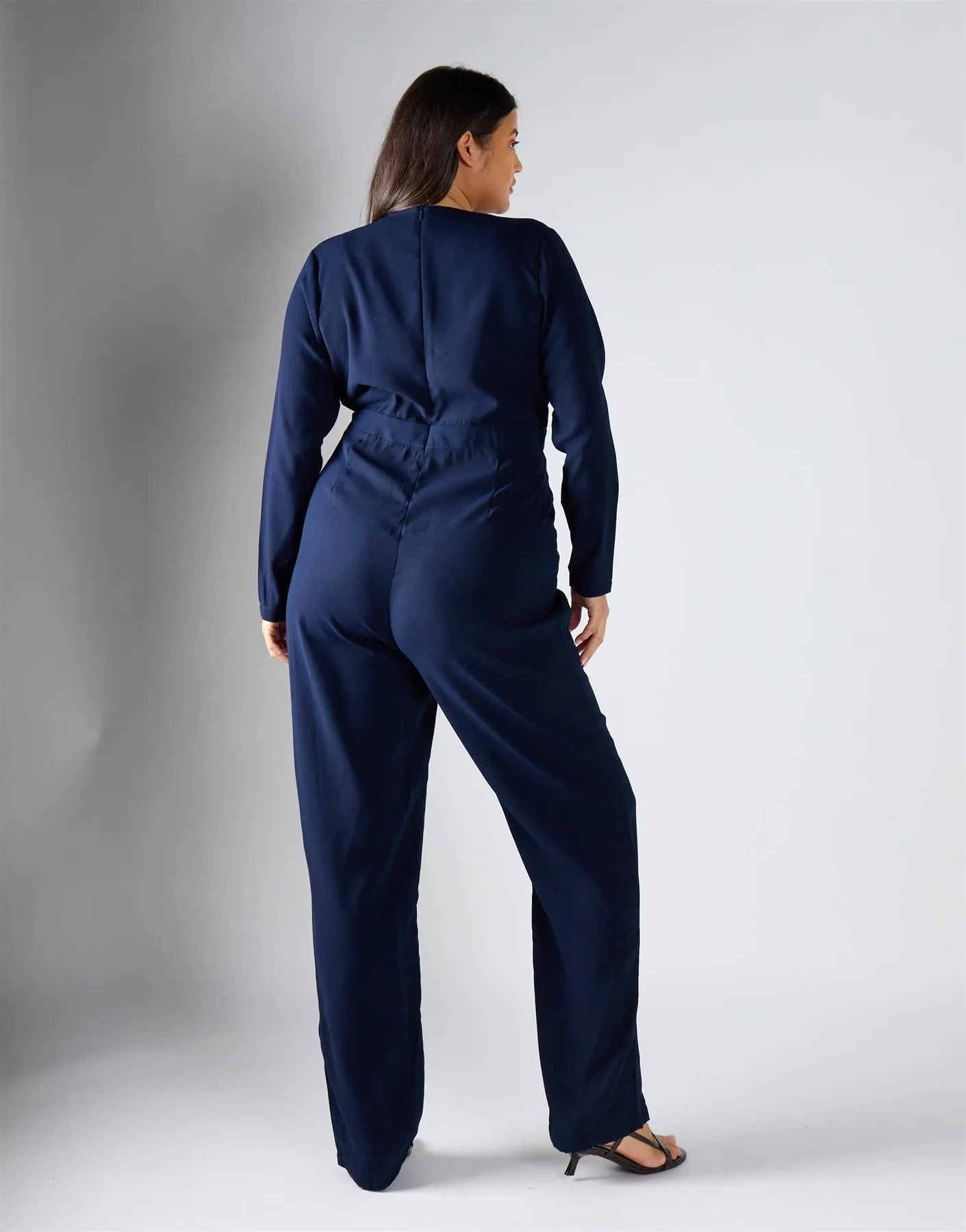 Glamorous Curve Navy Jumpsuit sold by Glamorous product image thumbnail 4