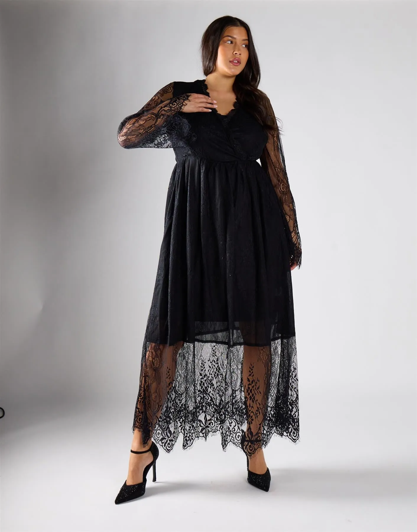 Glamorous Curve Black Maxi Dress sold by Glamorous