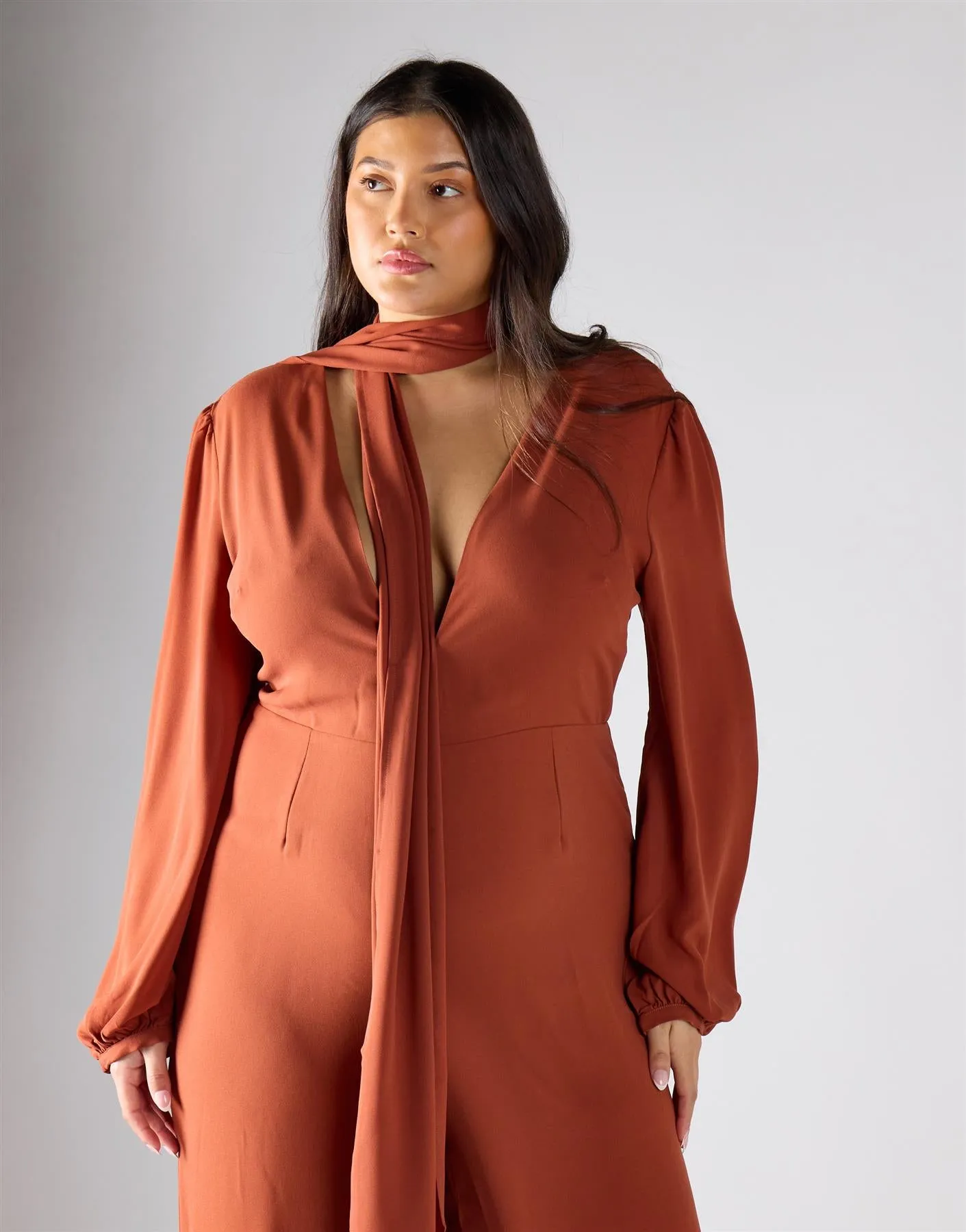 Glamorous Curve Rust Jumpsuit sold by Glamorous product image thumbnail 4