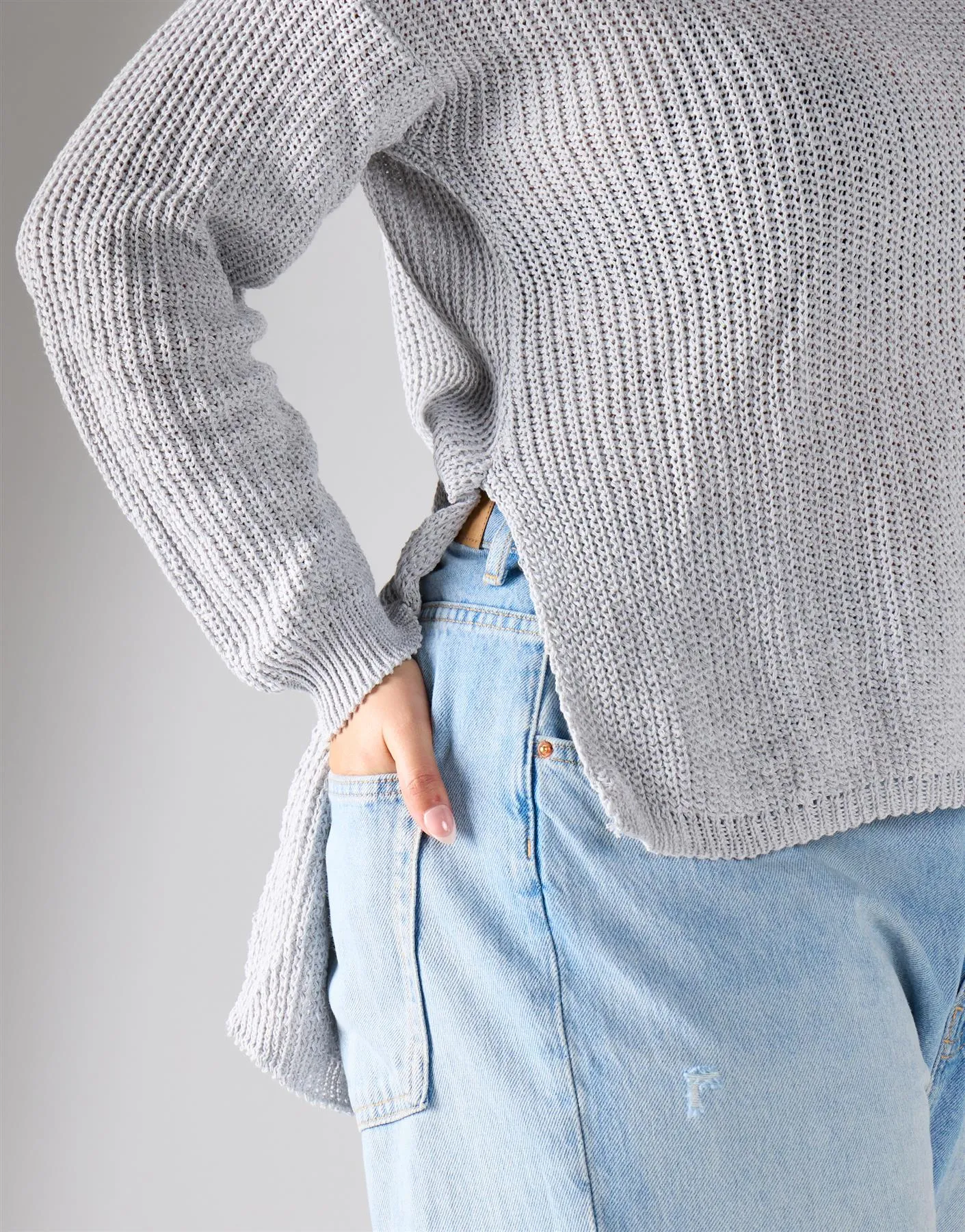 Glamorous Curve Grey Marl Knitwear Jumper sold by Glamorous product image thumbnail 3