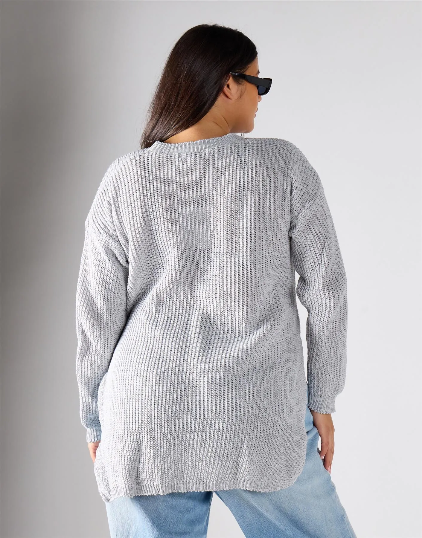 Glamorous Curve Grey Marl Knitwear Jumper sold by Glamorous product image thumbnail 4